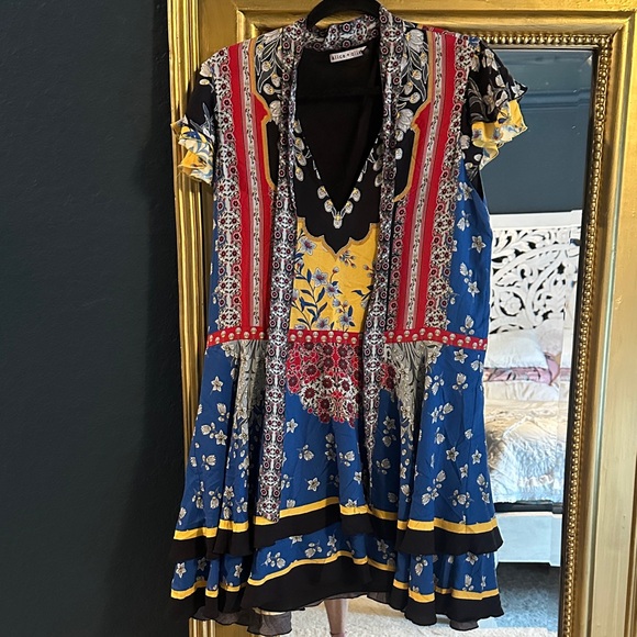 Alice + Olivia Multicolor Floral Mini Dress - Picture 3 of 5